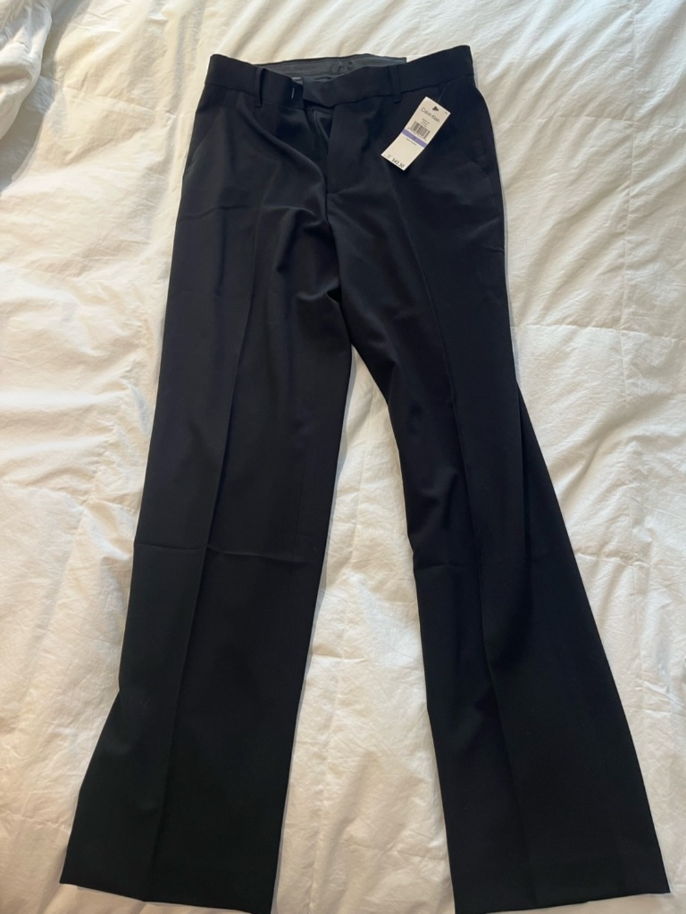 Boys/Teen Black Dress Pants with Crease - Classic Tailored Look